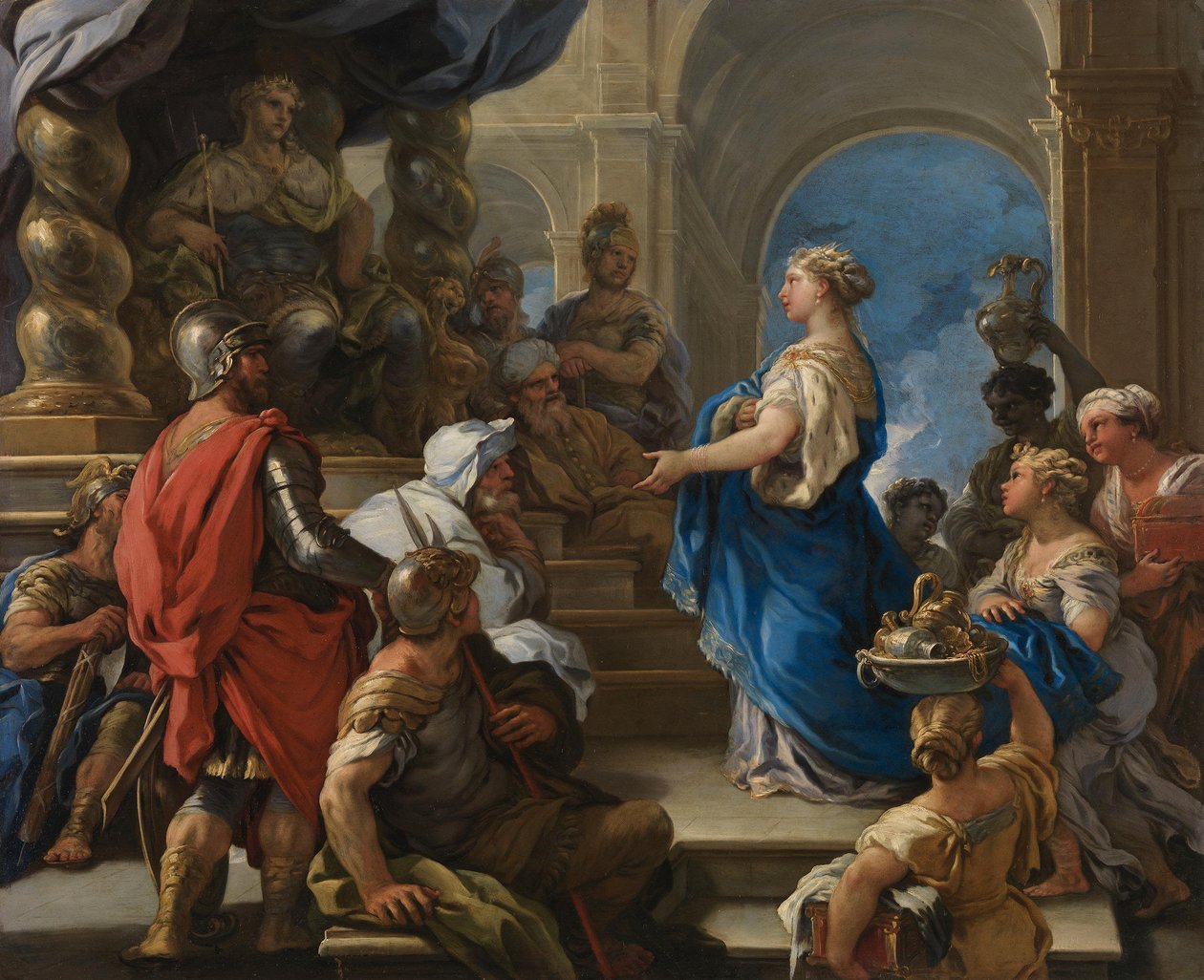 Salomo ja Saban kuningatar tekijältä Luca Giordano