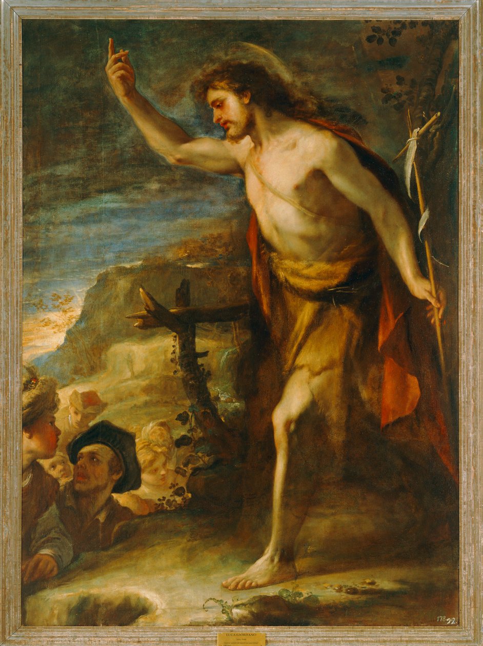 Johannes Kastaja, saarnaa. 10034651 ... tekijältä Luca Giordano