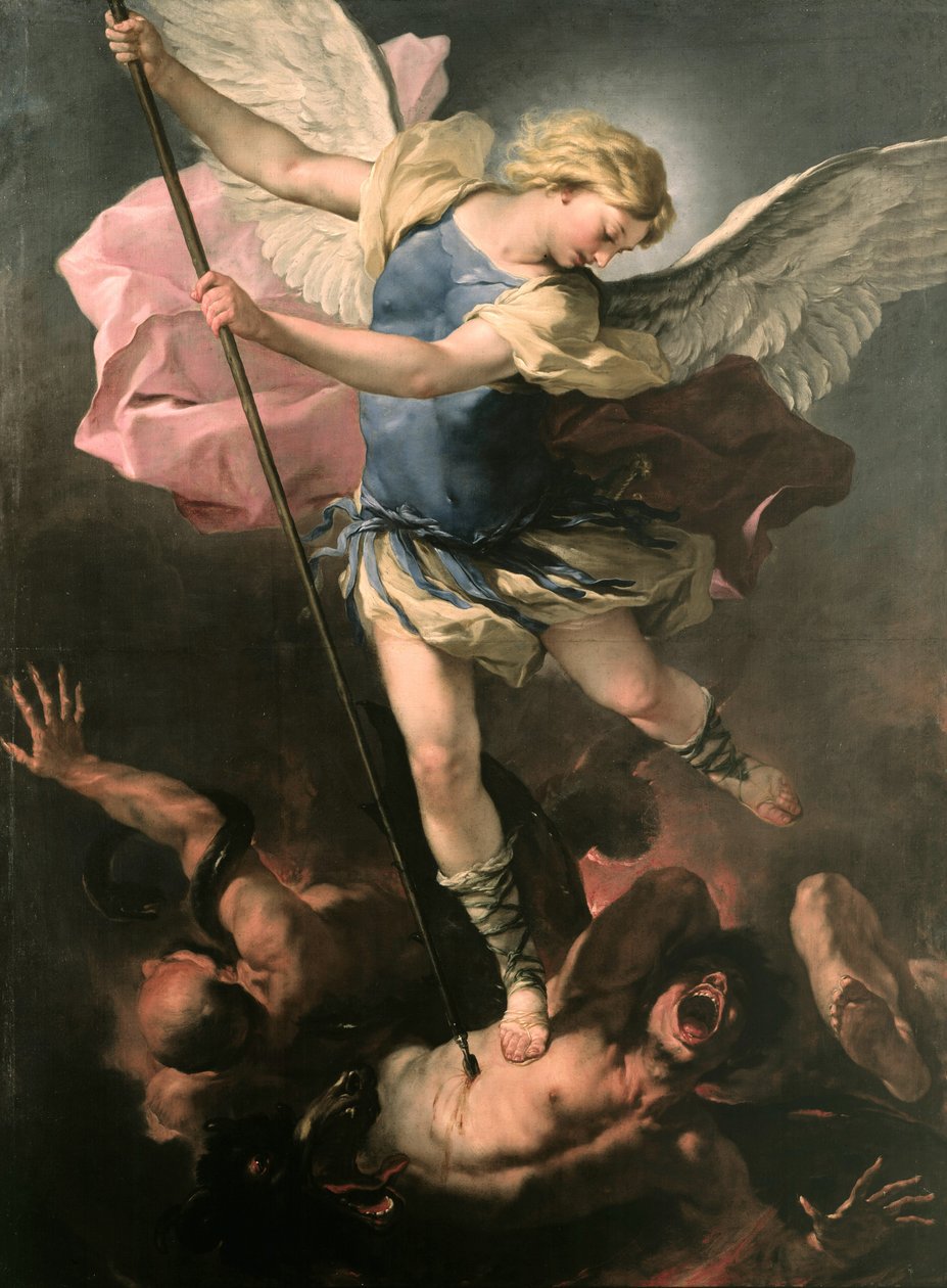 Pyhä Mikael tekijältä Luca Giordano