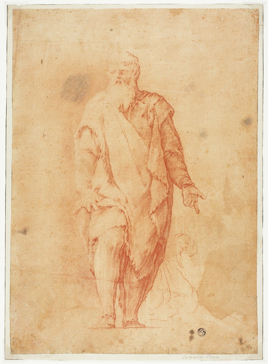 Seisova parrakas mies tekijältä Luca Giordano