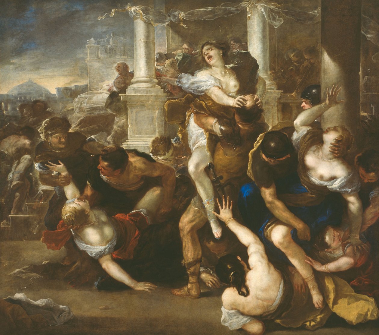 Sabiininaisten sieppaus tekijältä Luca Giordano