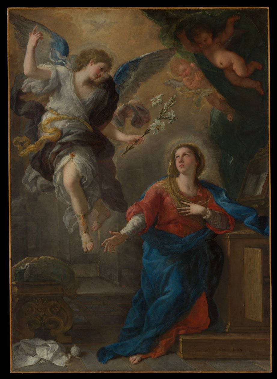 Enkelin ilmestys Marialle tekijältä Luca Giordano