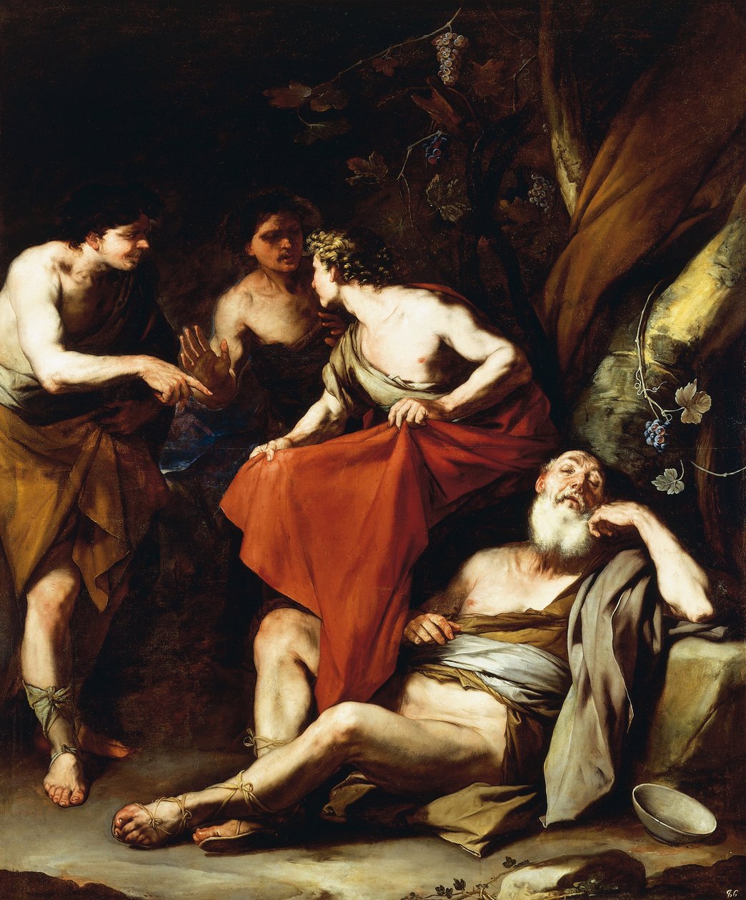 Nooan juopuminen, Luca Giordano, öljy kankaalle tekijältä Luca Giordano
