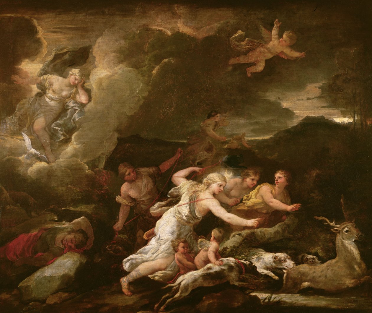 Dianan metsästys tekijältä Luca Giordano