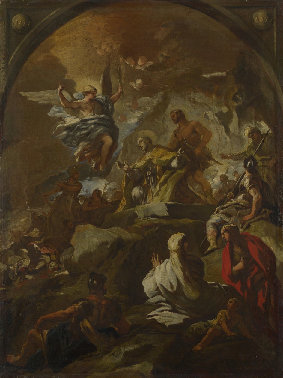 Pyhän Januarin marttyyrikuolema, noin 1690. tekijältä Luca Giordano