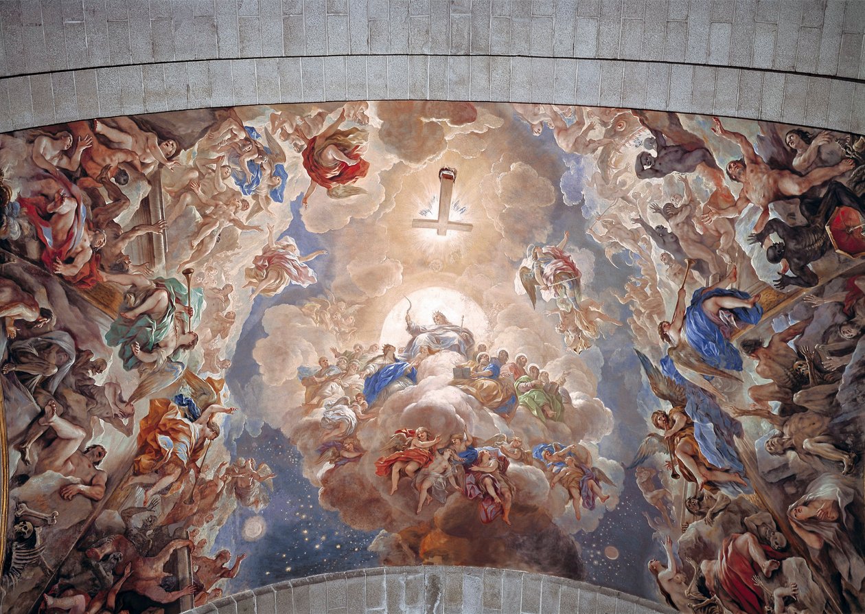 Kuolleiden ylösnousemus, Escorialin Pyhän Laurentiuksen luostarin katto (San Lorenzo de Escorial), Espanja tekijältä Luca Giordano