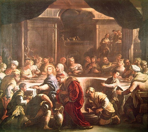 Hääjuhla Kaanassa (öljy) tekijältä Luca Giordano