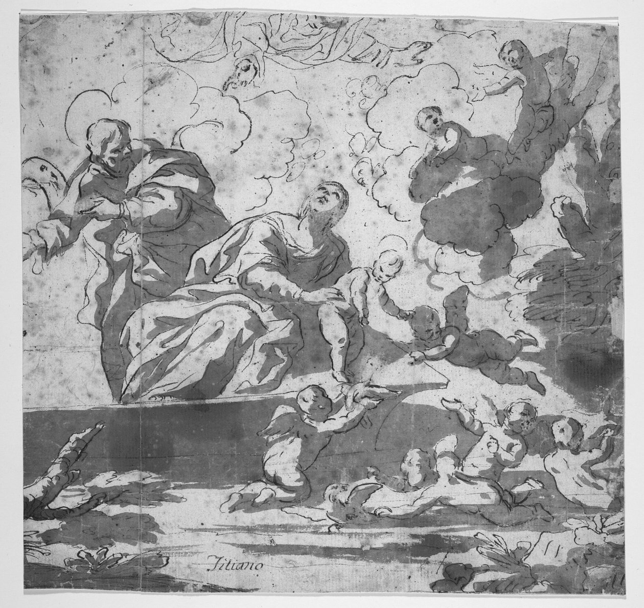 Niilin ylitys lennossa Egyptiin tekijältä Luca Giordano