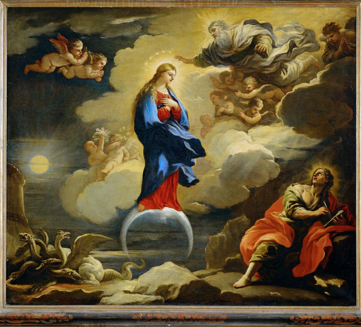 Vision of Saint John the Divine ... (maalaus kankaalle) tekijältä Luca Giordano