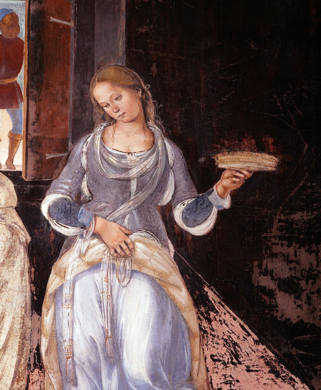 Benedictus kertoi munkeille, missä ja milloin he söivät luostarin ulkopuolella Luca Signorellin (1445-1523) tekemä Luca Signorellin (1445-1523) luostarin fresko, joka kertoo Benedictin ritarikunnan perustajan 1497-1498 Monten luostarin pyhän Benedict of Nu tekijältä Luca Signorelli