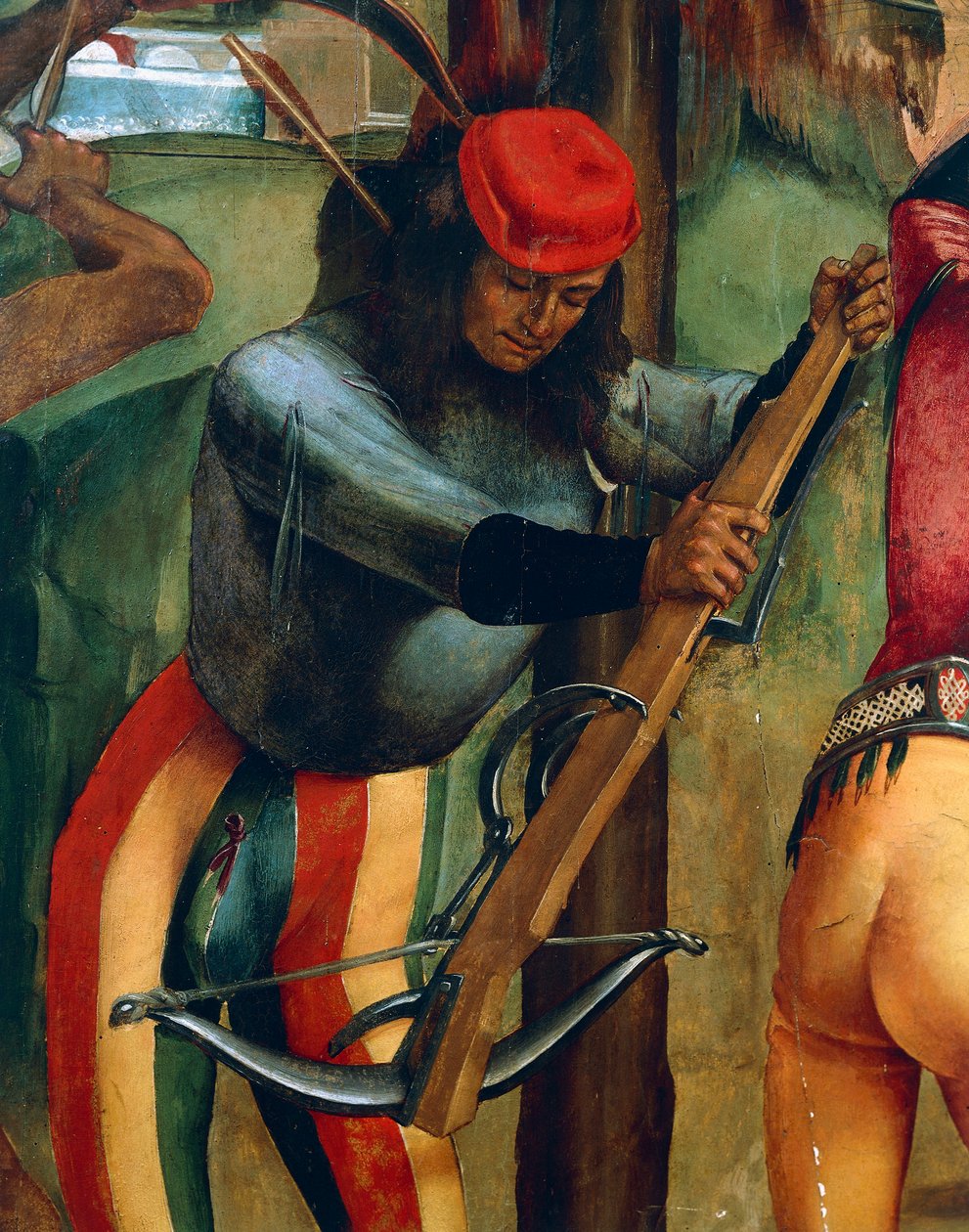 Varsijousimies, yksityiskohta Pyhän Sebastianin marttyyrikuolemasta, kirjoittanut Luca Signorelli (1445-1523) tekijältä Luca Signorelli