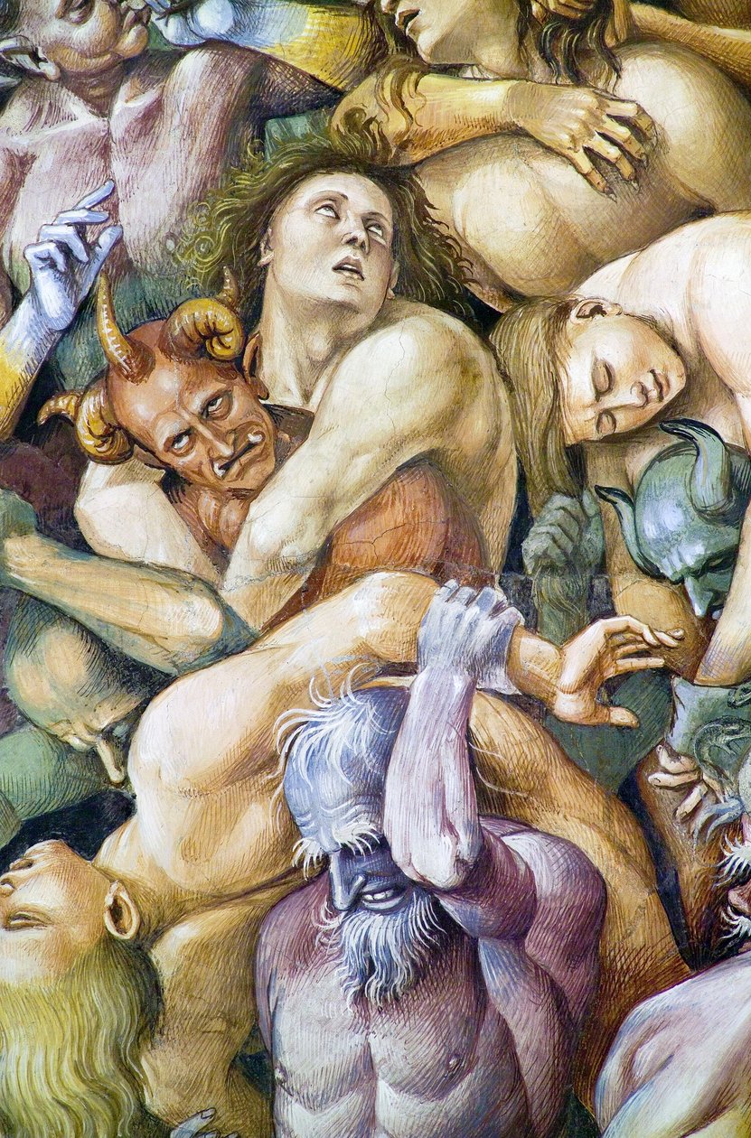 Kirottu helvetissä, Last Judgment -frescojaksosta tekijältä Luca Signorelli