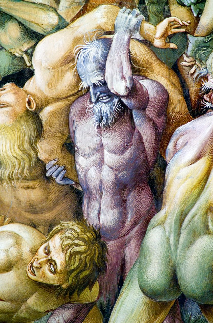 Kirottu helvetissä, Last Judgment -frescojaksosta tekijältä Luca Signorelli