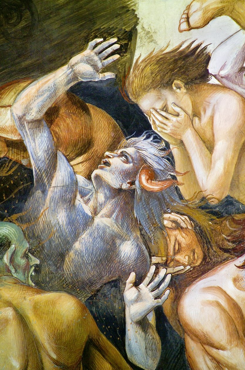 Kirottu helvetissä, Last Judgment -frescojaksosta tekijältä Luca Signorelli