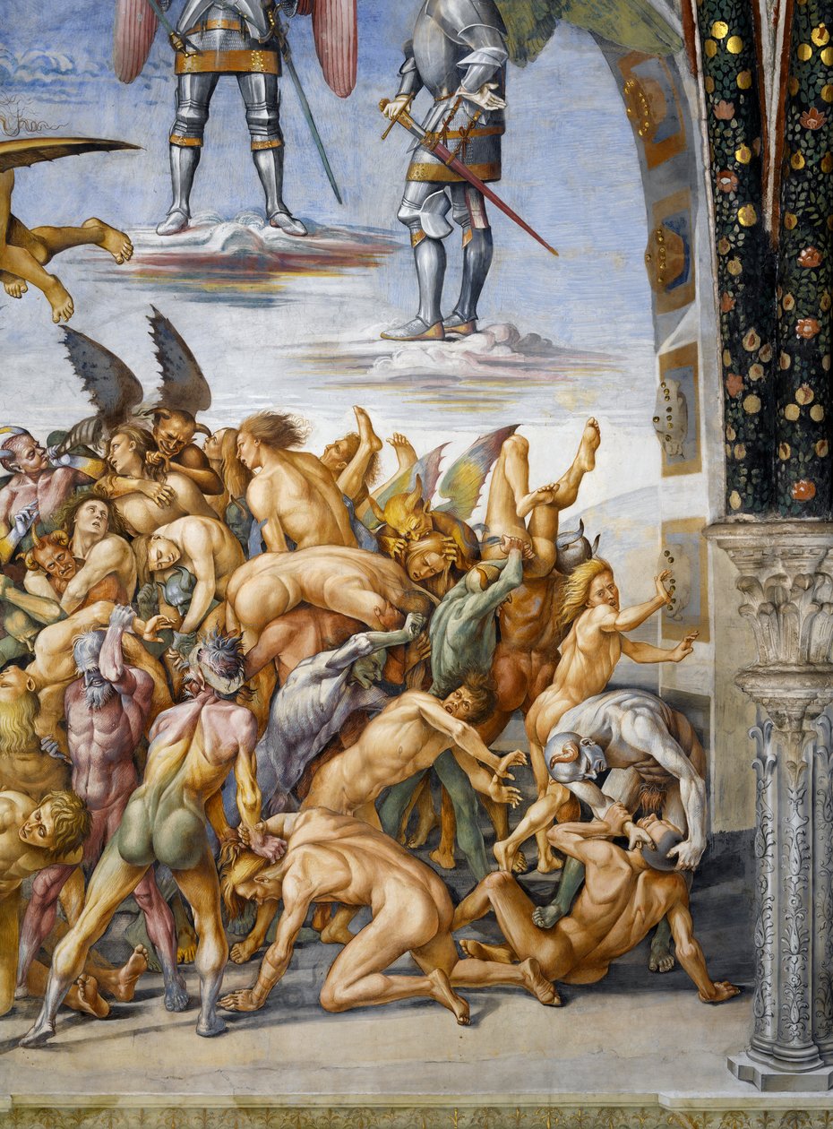Kirottu helvetissä, Last Judgment -frescojaksosta tekijältä Luca Signorelli