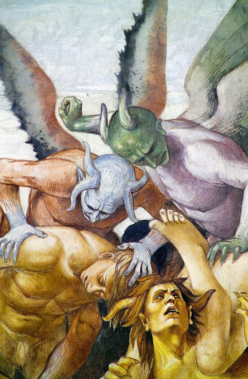 Kirottu helvetissä, Last Judgment -frescojaksosta tekijältä Luca Signorelli