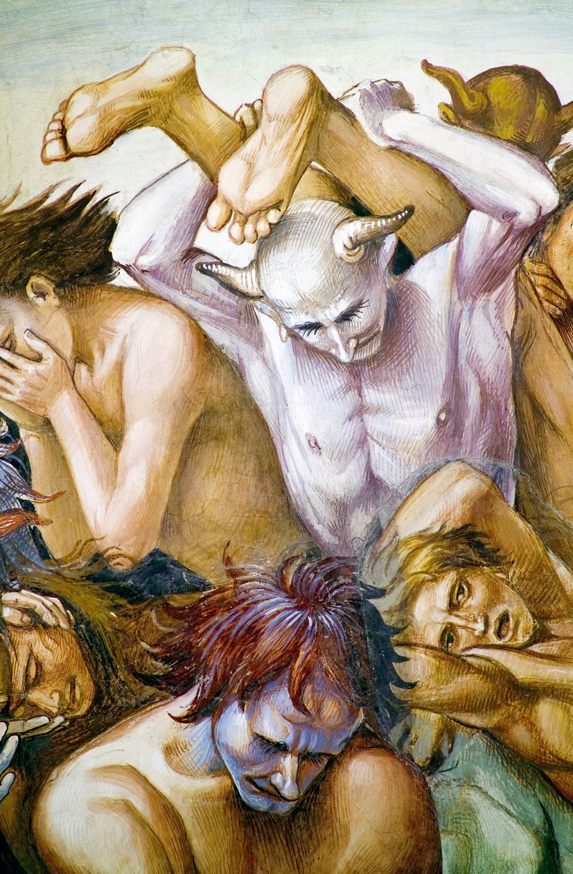 Kirottu helvetissä, Last Judgment -frescojaksosta tekijältä Luca Signorelli