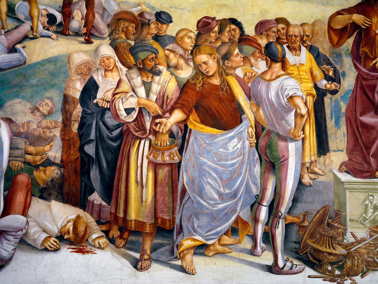 "Antekristin ennustus ja tosiasiat" 1499-1502 (fresko) tekijältä Luca Signorelli