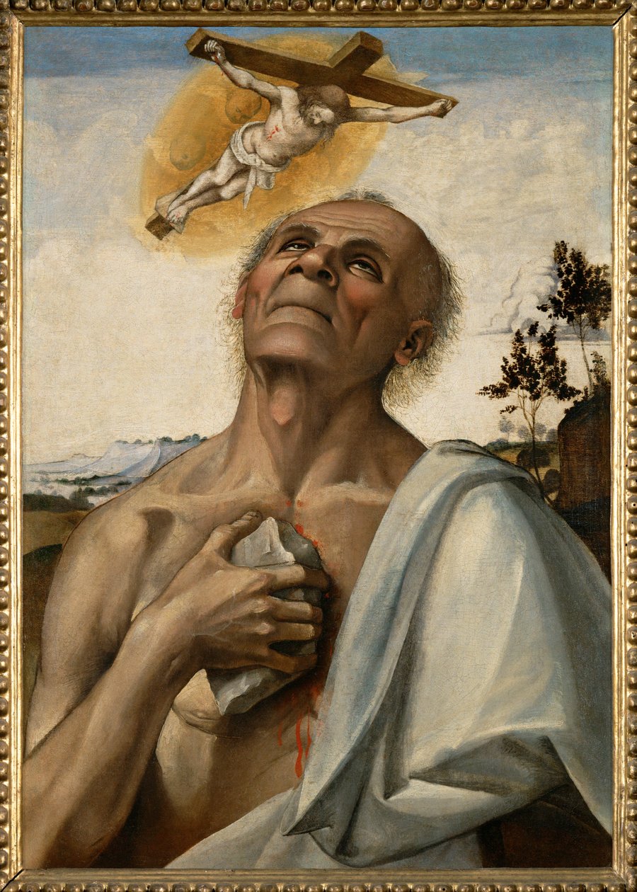 Saint Jerome penitent en extase - Saint Jerome penitentin ecstasy ... tekijältä Luca Signorelli