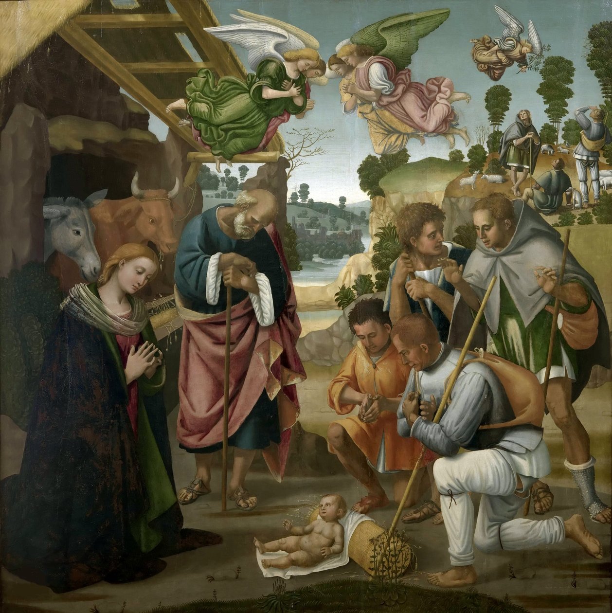 Paimenten palvonta, 1522. tekijältä Luca Signorelli