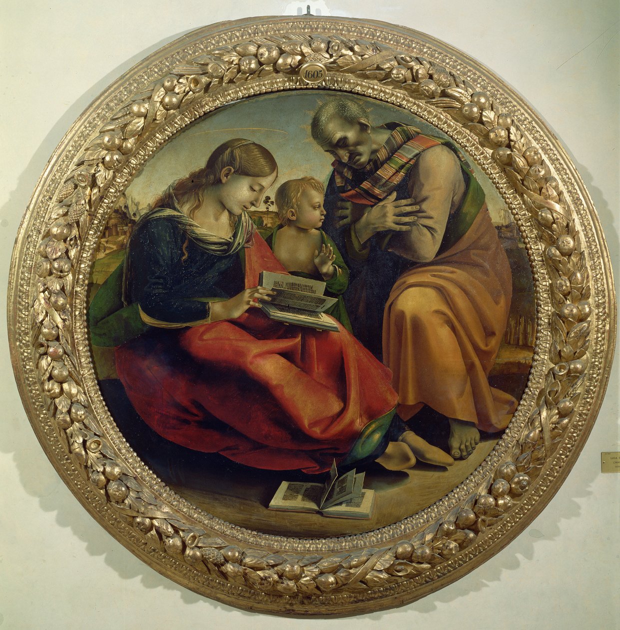 Pyhä perhe, n. 1485 tekijältä Luca Signorelli