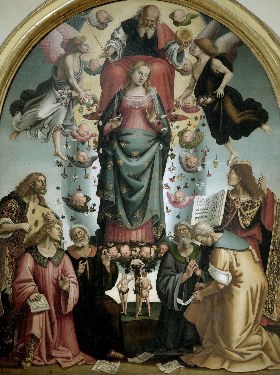 Neitsyen tahraton sikiäminen, n. 1523. tekijältä Luca Signorelli