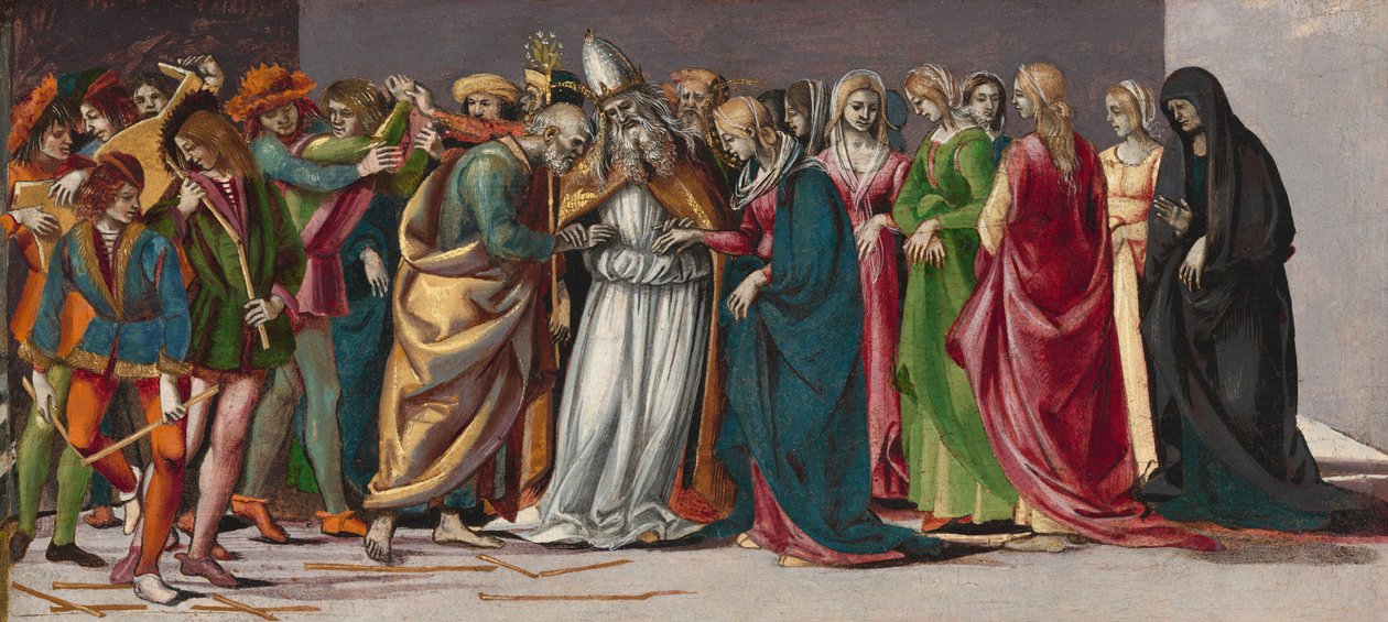 Neitsyen häät, n. 14901491. tekijältä Luca Signorelli