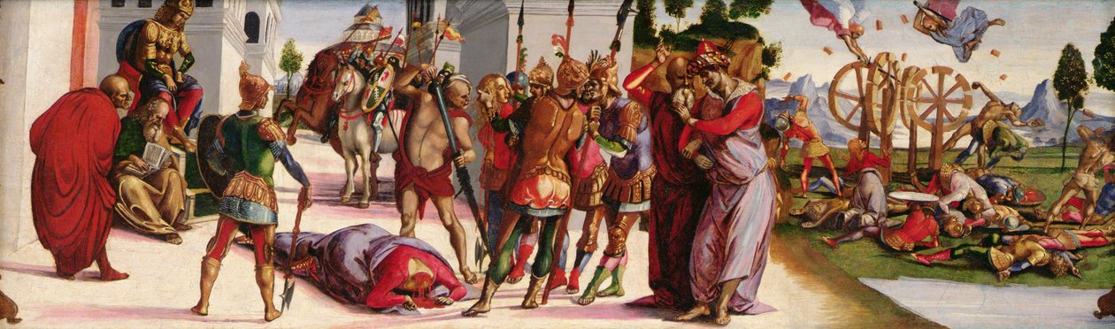 Pyhän Katariina Aleksandrialaisen marttyyrikuolema, noin 1498 tekijältä Luca Signorelli