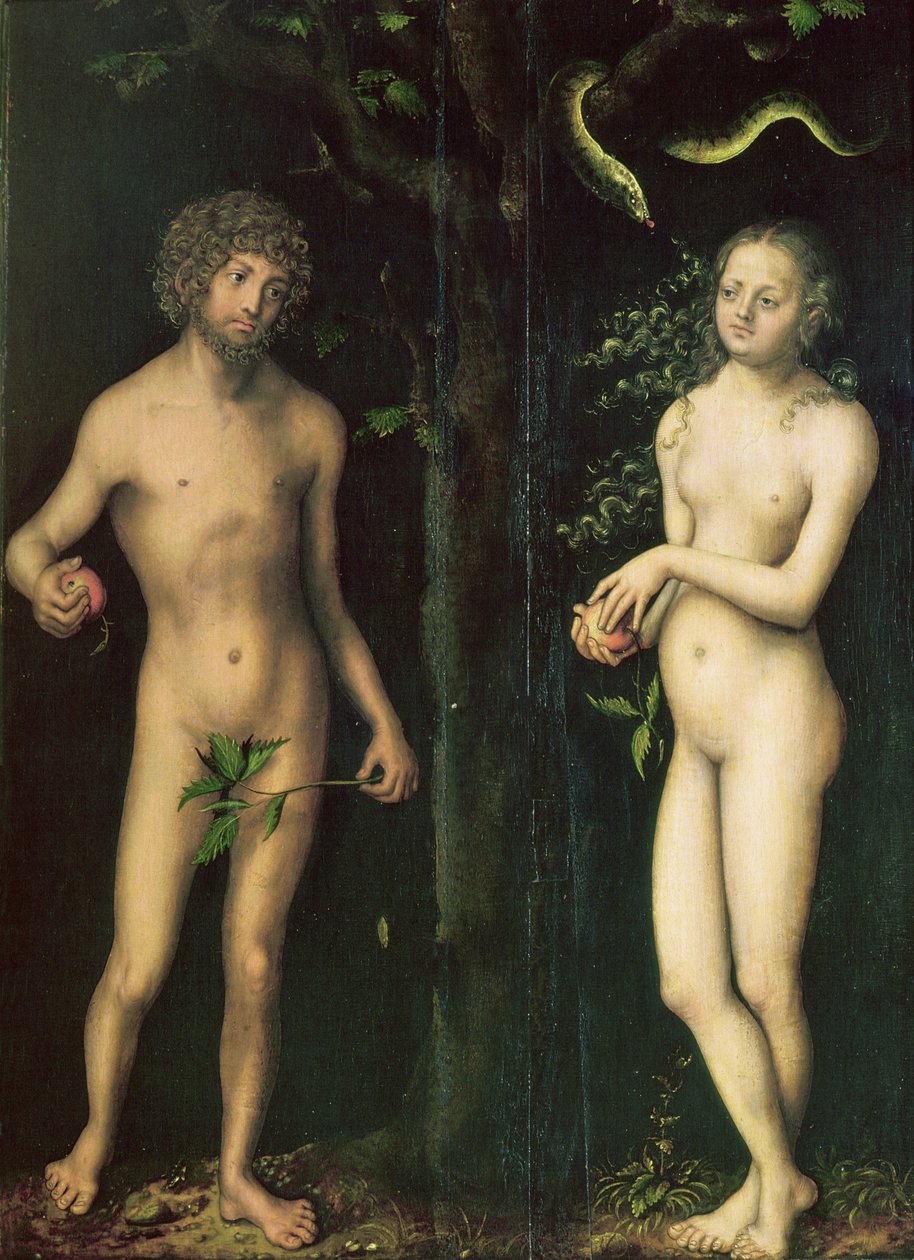 Aatami ja Eeva tekijältä Lucas Cranach the Elder