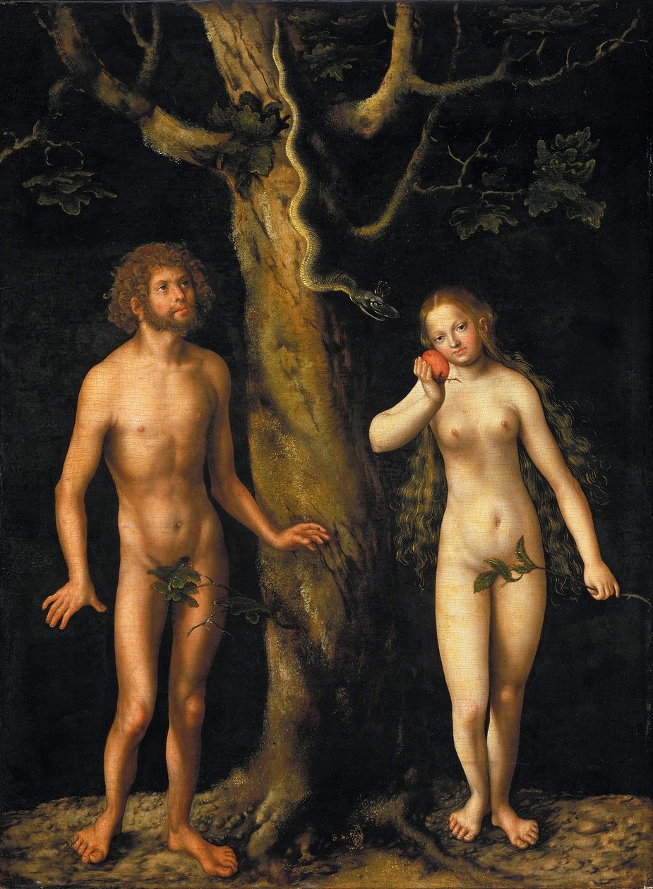 Aatami ja Eeva tekijältä Lucas Cranach the Elder