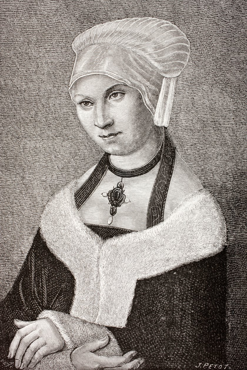 Barbara Jagiellon, elokuvasta "Les Arts au Moyen Age", 1873 tekijältä Lucas Cranach the Elder