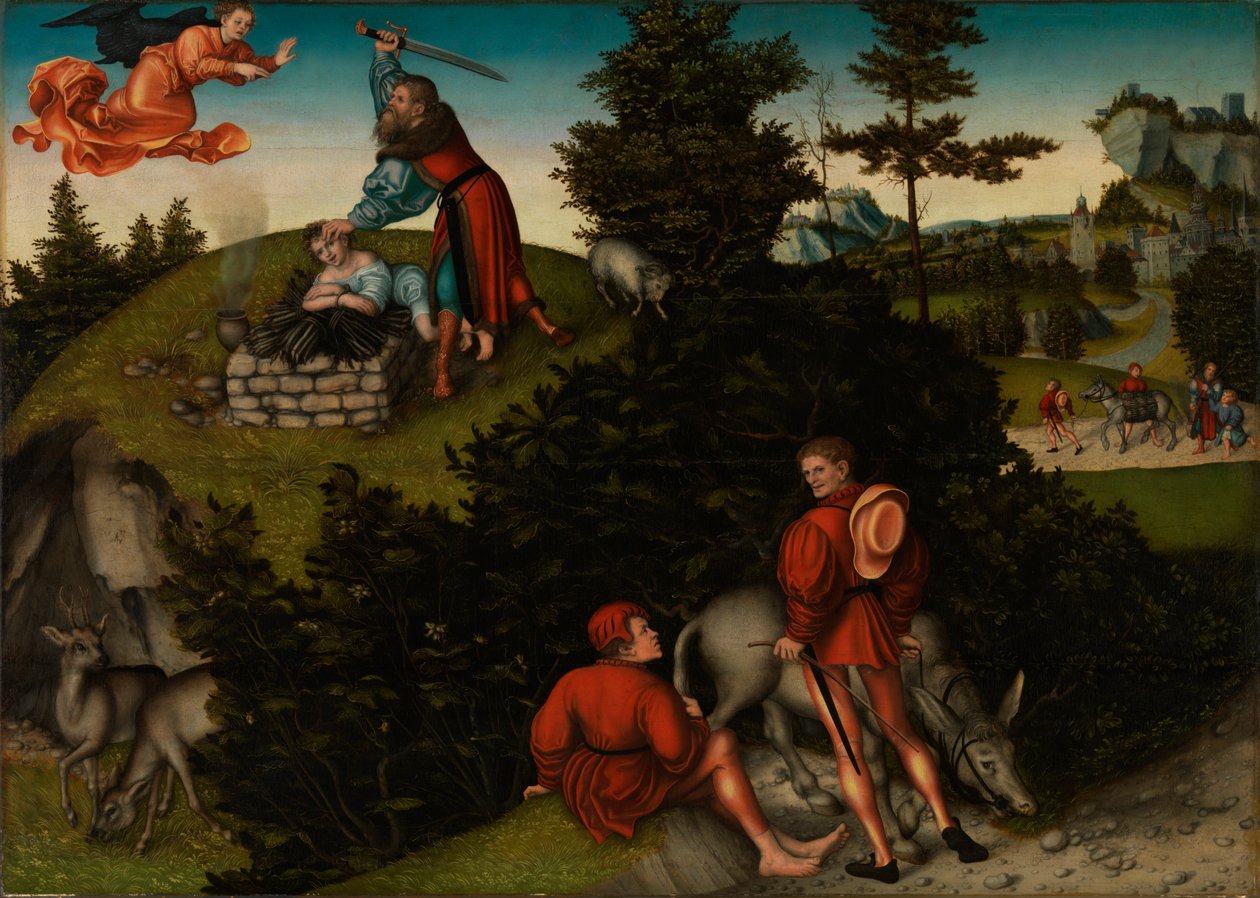 Das Opfer Abrahams tekijältä Lucas Cranach the Elder
