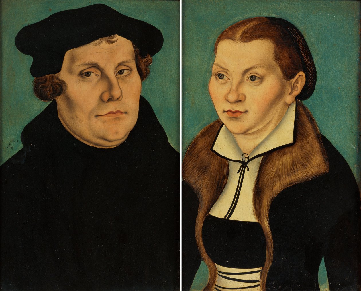 Doppelporträt Martin Luther u. Katharina Bora tekijältä Lucas Cranach the Elder
