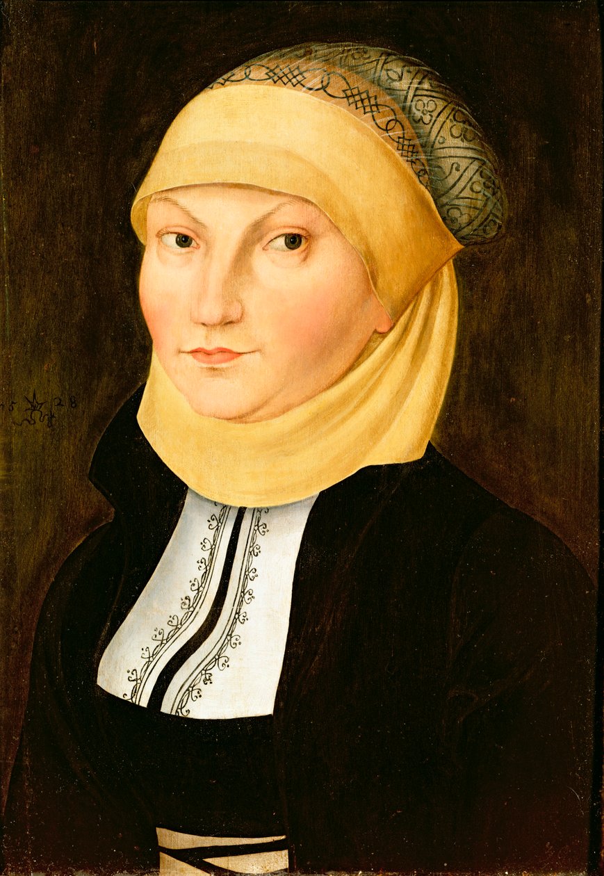 Katharina Luther (syntymä von Bora), 1528 tekijältä Lucas Cranach the Elder