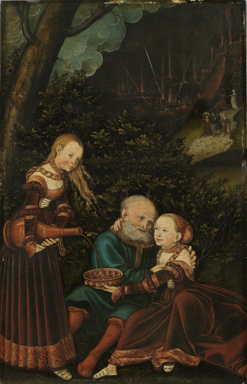 Paljon ja seine Töchter tekijältä Lucas Cranach the Elder