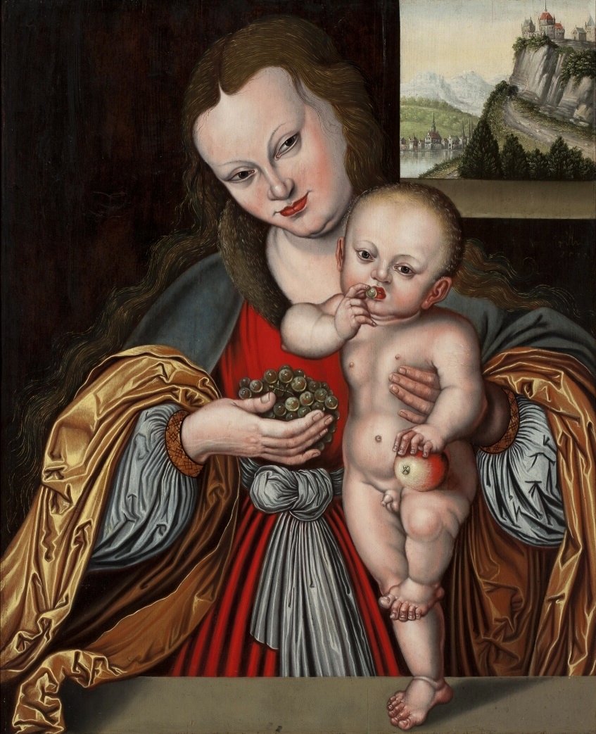 Madonna ja lapsi tekijältä Lucas Cranach the Elder