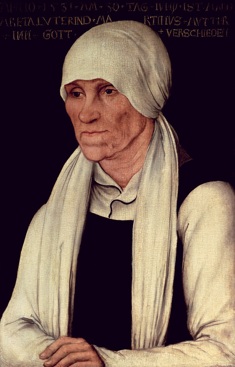 Margarethe Luther (n. 1463-1531), Martin Lutherin äiti tekijältä Lucas Cranach the Elder