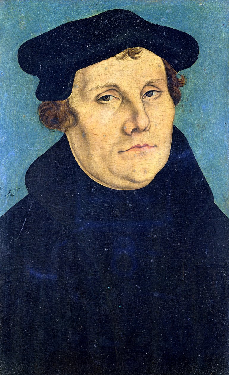 Martti Lutherin (1483-1546) muotokuva 1529 tekijältä Lucas Cranach the Elder