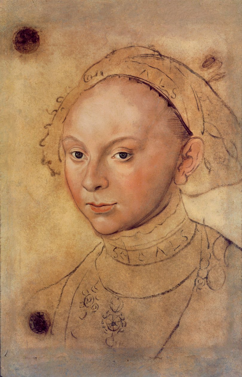 Sybille Clevesin (värikynä ja wc) tekijältä Lucas Cranach the Elder