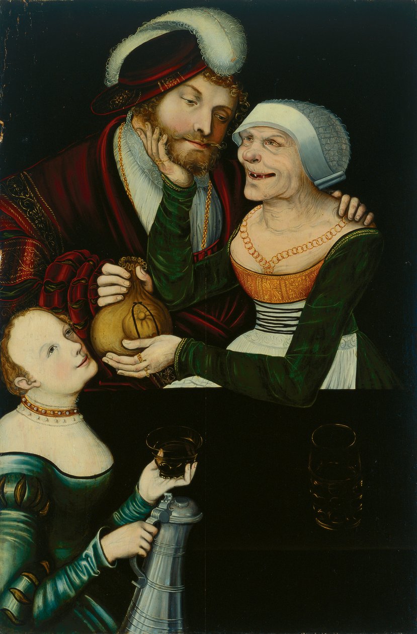 Ungleiches Paar tekijältä Lucas Cranach the Elder