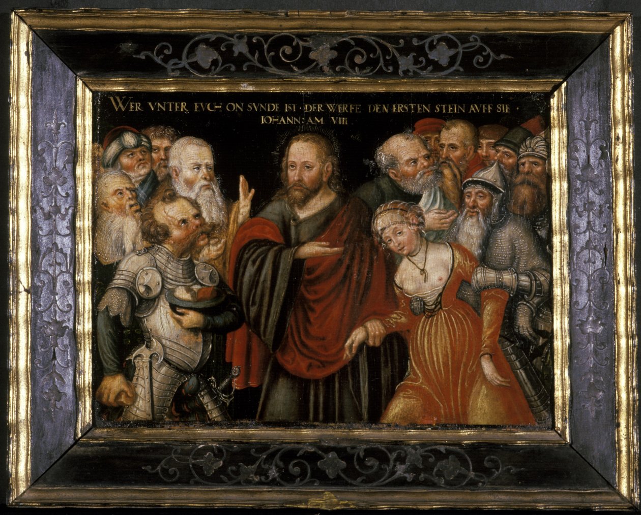 Kristus ja aviontekijä, n. 1540-50 tekijältä Lucas Cranach the Elder