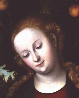 Neitsyen pää tekijältä Lucas Cranach the Elder