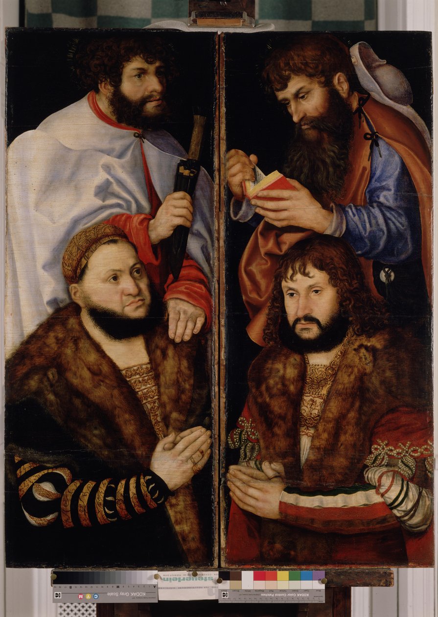 Neitsyt-alttaritaulu, ns. Prinssien alttaritaulu [vasen siipi] tekijältä Lucas Cranach the Elder