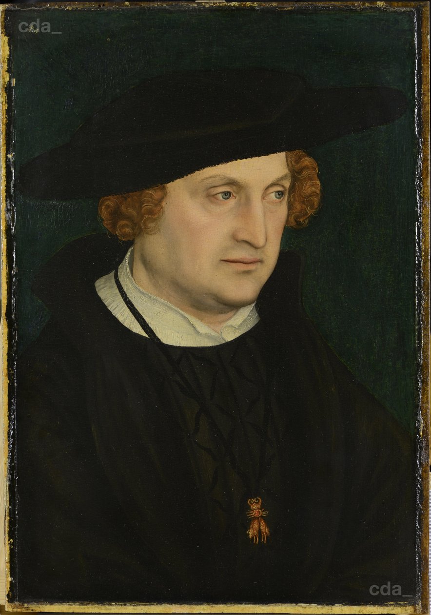 Brandenburg-Ansbachin markkeri Grave Johannin muotokuva tekijältä Lucas Cranach the Elder