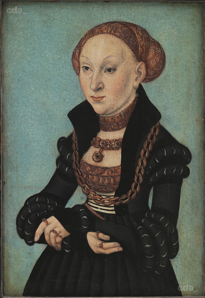 Muotokuva Saksan kuvernööristä Sibylista tekijältä Lucas Cranach the Elder