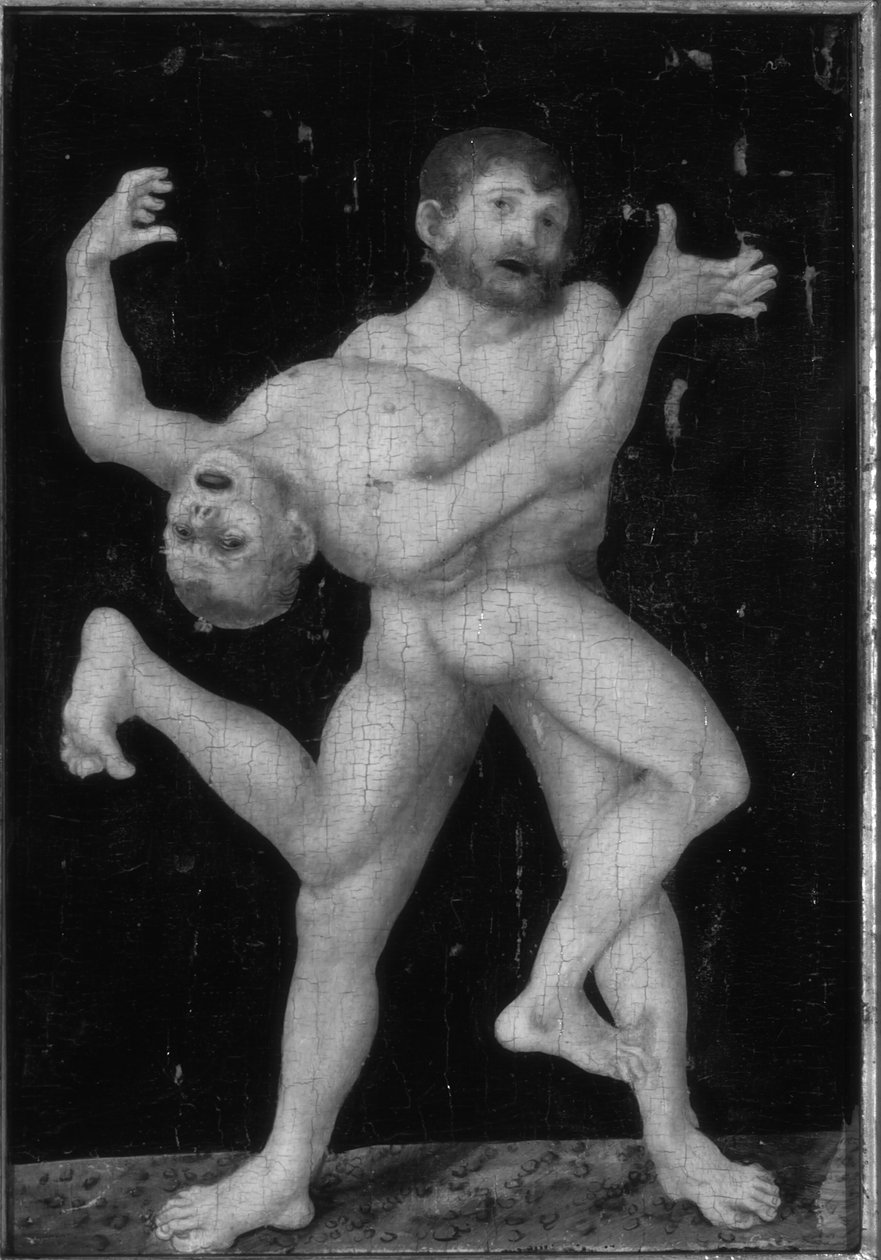 Hercules ja Antaeus tekijältä Lucas Cranach the Elder