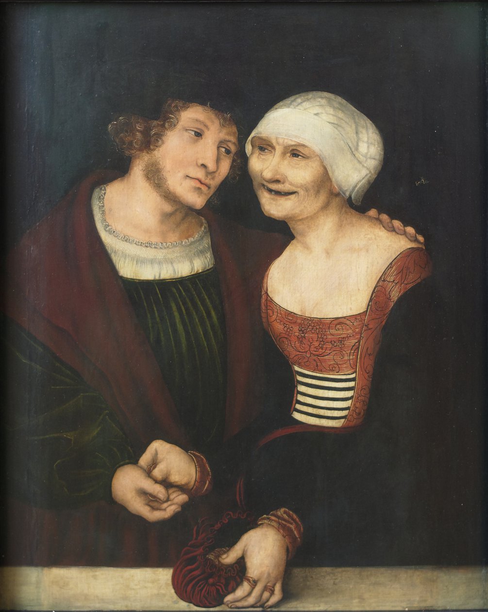 Nuori mies ja vanha nainen tekijältä Lucas Cranach the Elder