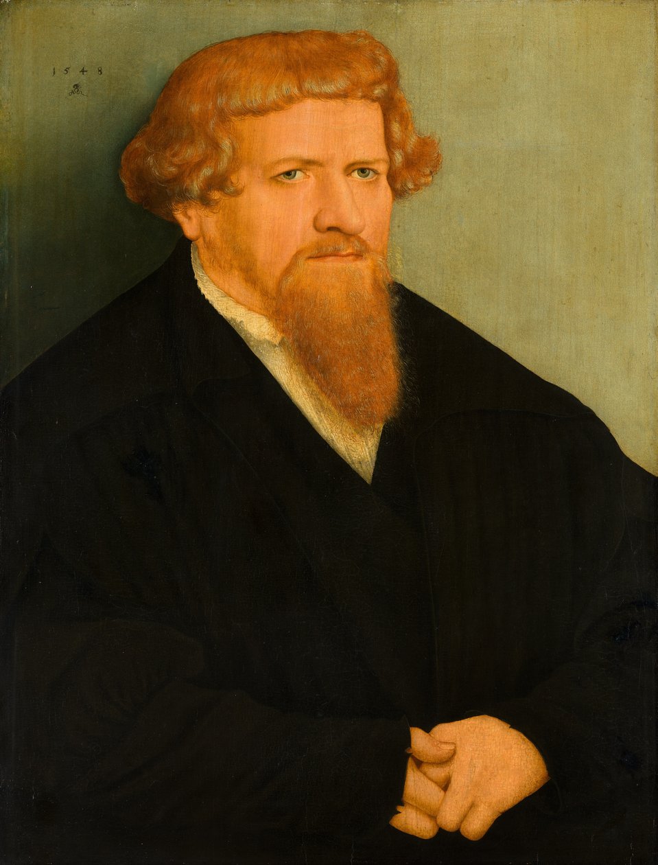 Muotokuva punapartaisesta miehestä tekijältä Lucas Cranach the Younger  