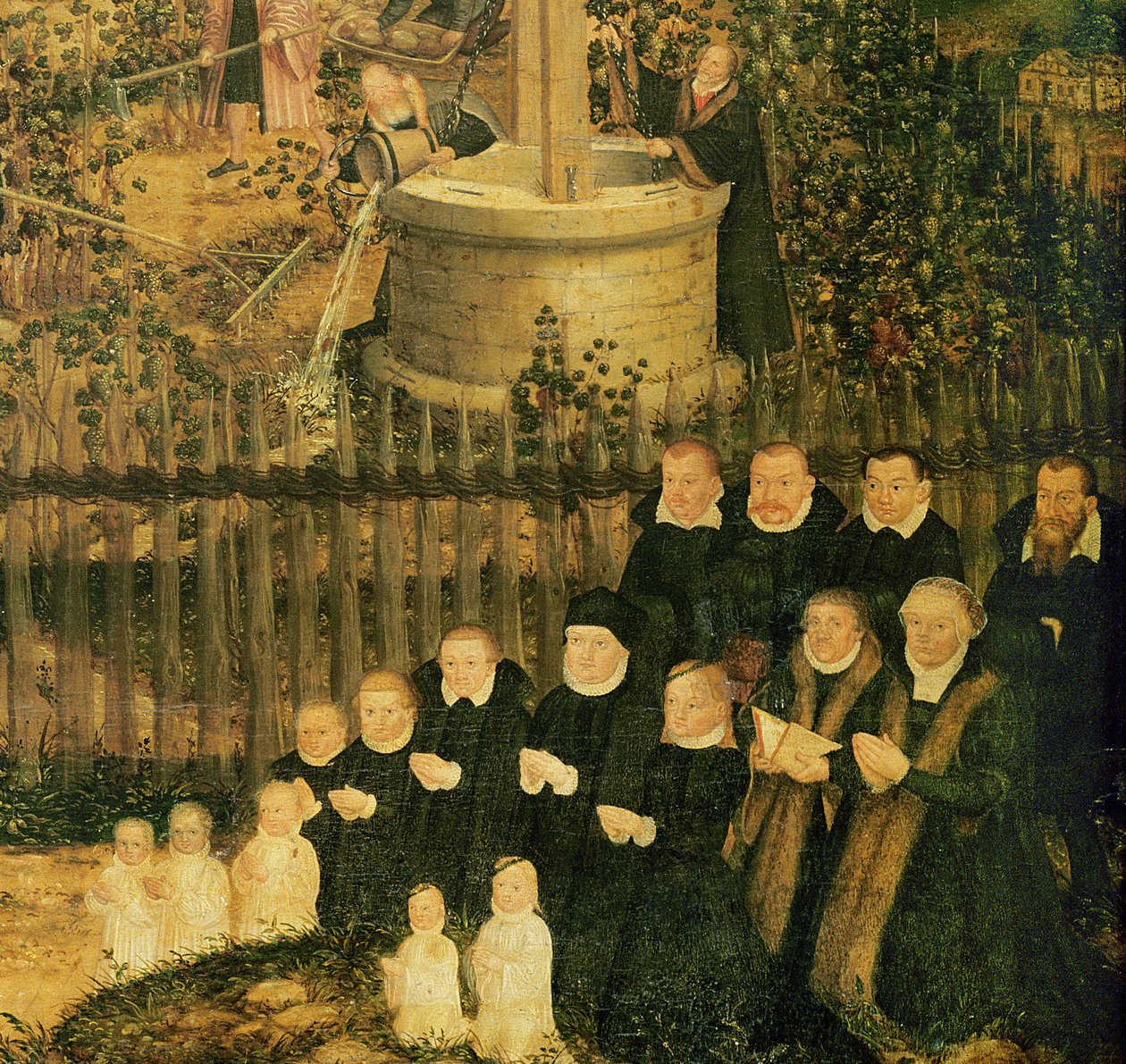 The Vineyard of the Lord, 1569 (yksityiskohta numerosta 330498) tekijältä Lucas Cranach the Younger
