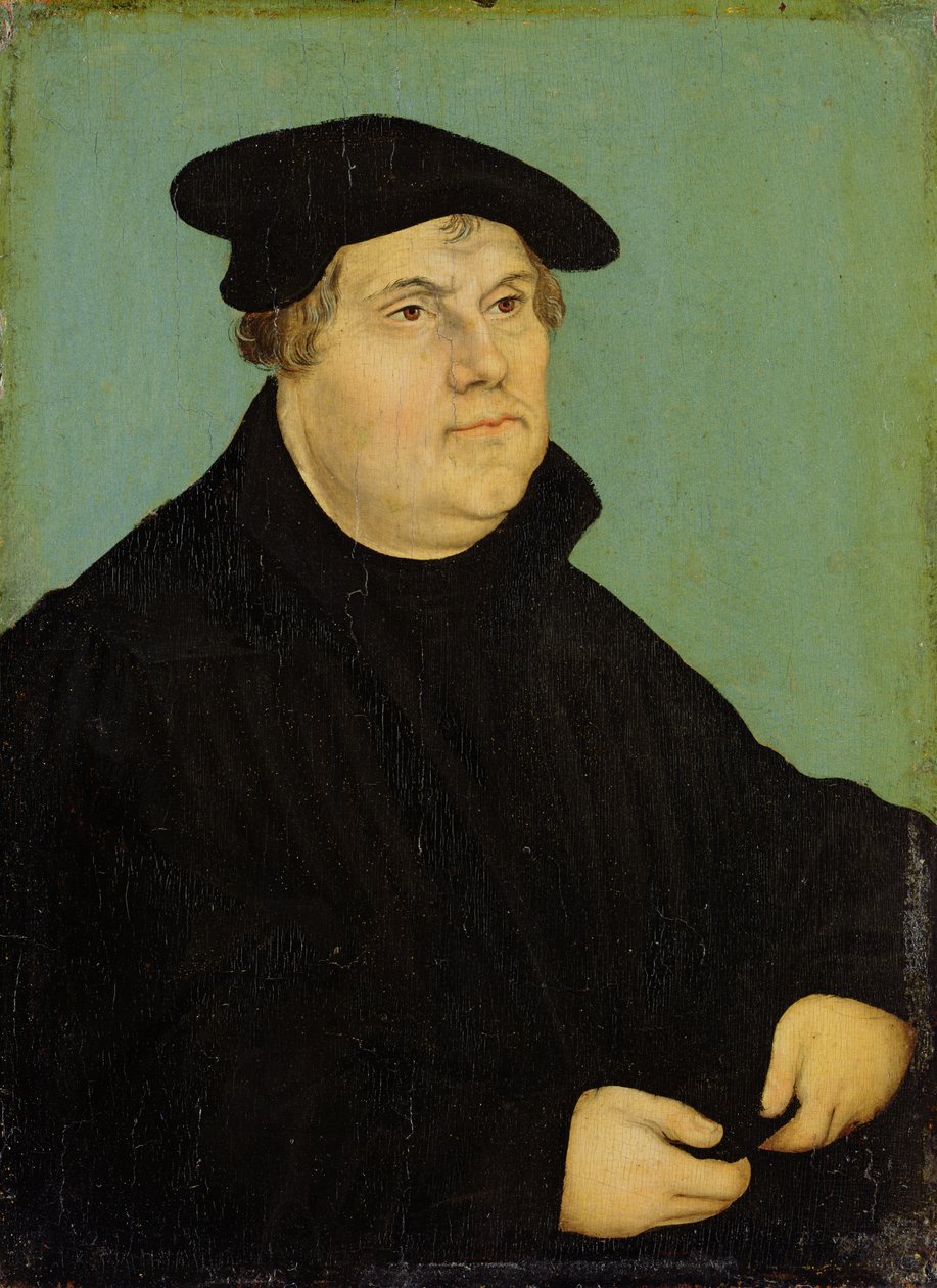 Martti Lutherin (1483-1546) muotokuva vuoden 1532 jälkeen tekijältä Lucas studio of Cranach